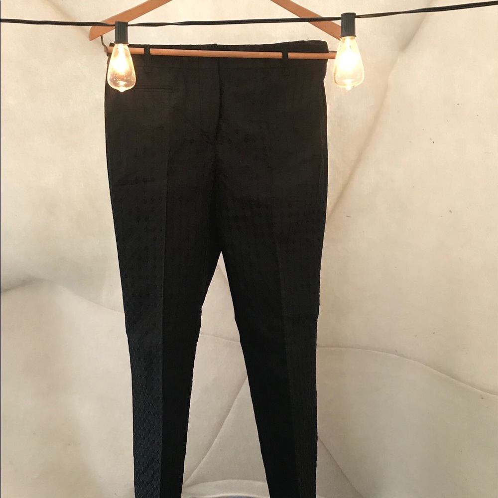 Texture woven black slacks - Picture 4 of 4